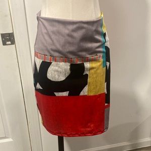 NEW Volt designs abstract print stretch mini skirt 3